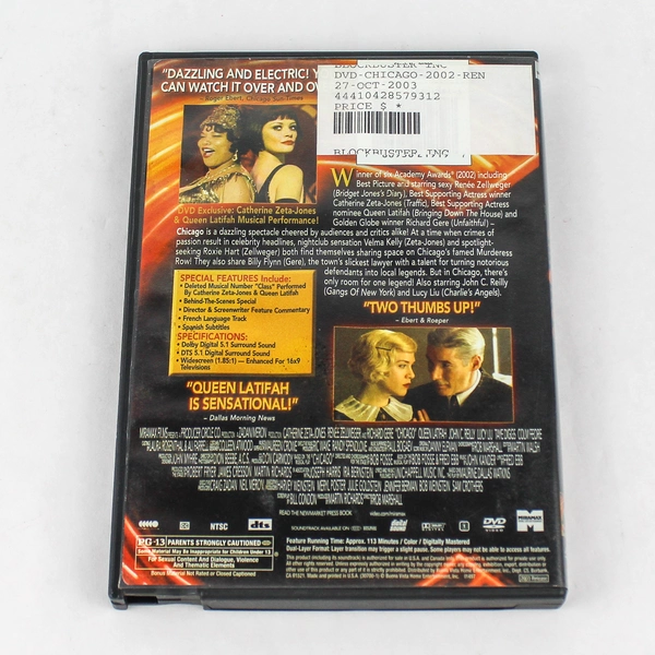 Chicago DVD 2003 Miramax Widescreen Pre-Owned Faint Scratches AS-IS