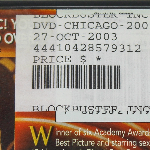 Chicago DVD 2003 Miramax Widescreen Pre-Owned Faint Scratches AS-IS