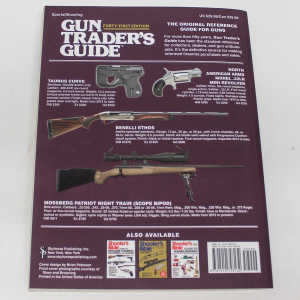 Gun Trader's Guide 41st Edition 2019 Skyhorse Publishing Paperback Book