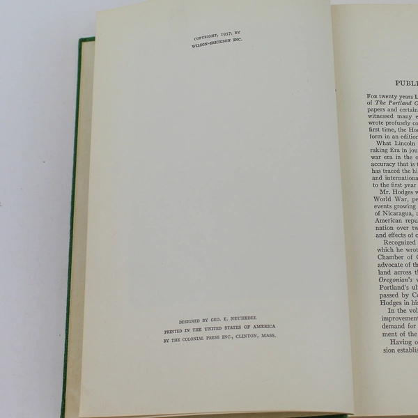 Twenty Eventful Years by Lawrence Kaye Hodges 1937 Hardcover Good Condition