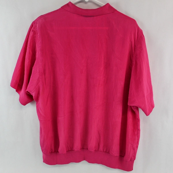 Lot of Fitting Image Women's Size 18 Fuchsia Pink Short Sleeve Shirt, Pockets