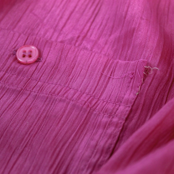 Lot of Fitting Image Women's Size 18 Fuchsia Pink Short Sleeve Shirt, Pockets