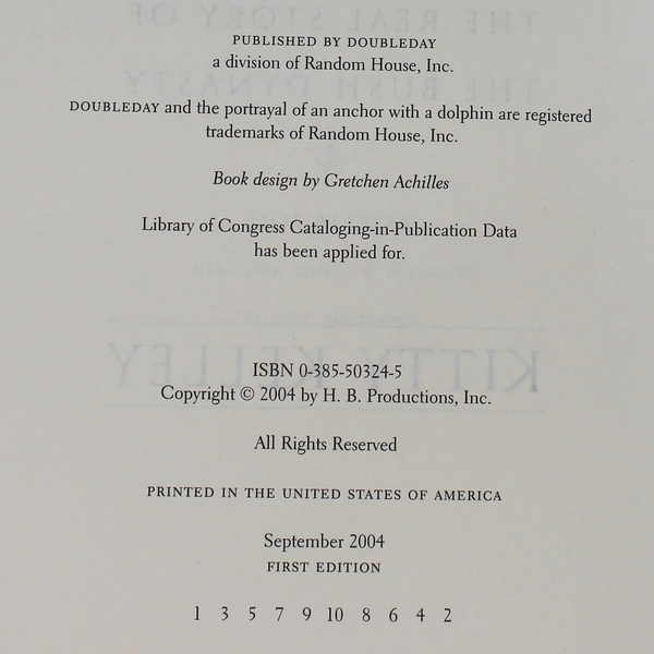 The Family by Kitty Kelley First Edition HC Bush Dynasty - Pre-owned, Stains