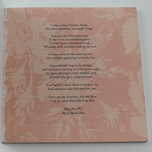 A Song Of My Self by Mary Hyatt Day Paperback Book - Good Condition