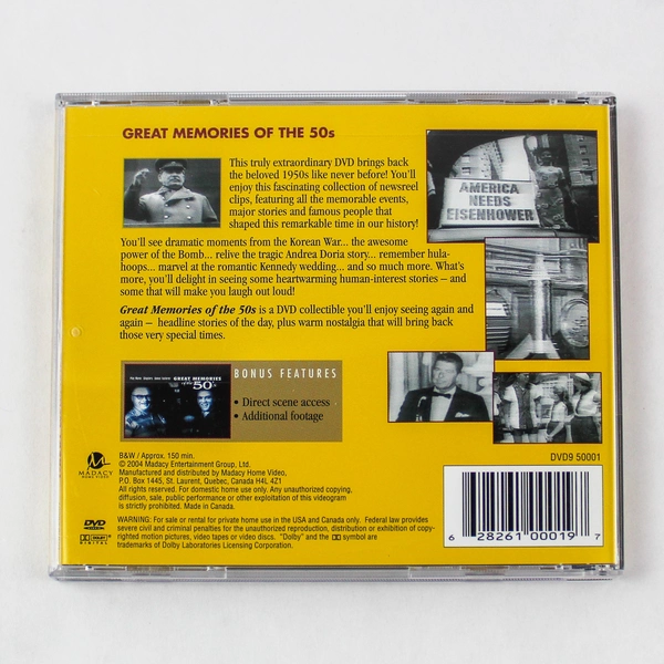 Great Memories of the 50's DVD - Rock n Roll History - Pre-Owned