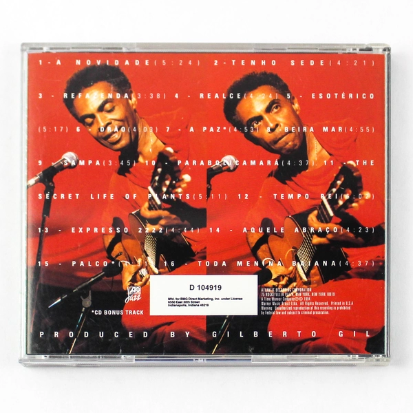 Gilberto Gil Acoustic Music CD 16 Songs 1994 BMG Direct Pre-Owned