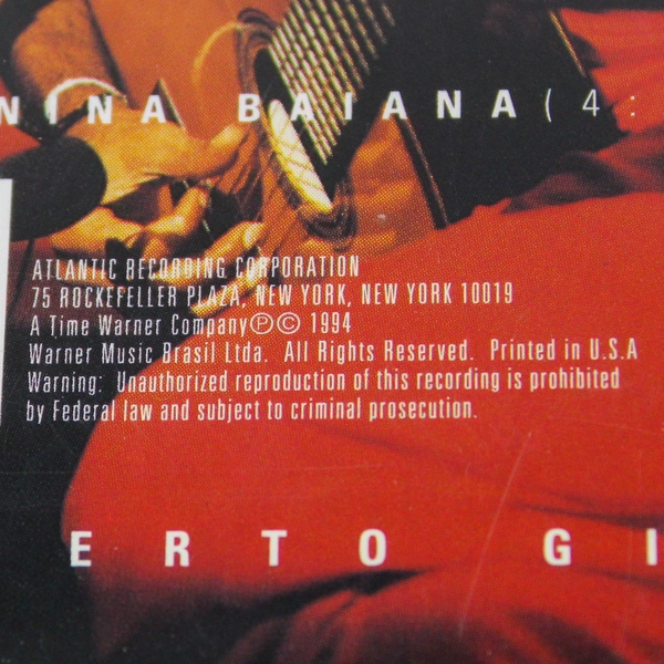 Gilberto Gil Acoustic Music CD 16 Songs 1994 BMG Direct Pre-Owned