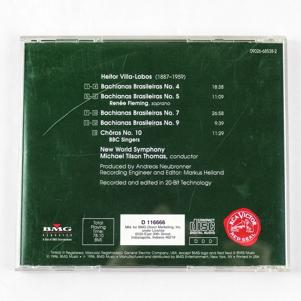 Alma Brasileira CD Michael Tilson Thomas New World Symphony Good Condition