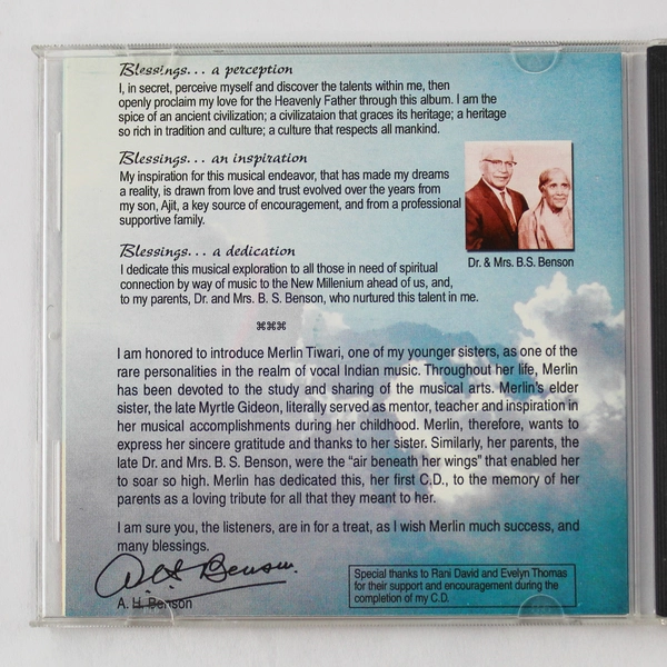 Merlin Tiwari Blessings Geet & Ghazals Audio CD - Good Pre-Owned Condition