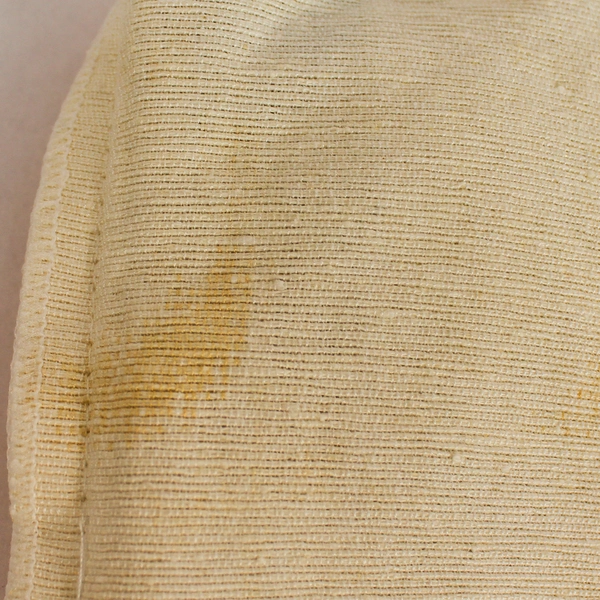 Beige Cream Accent Throw Pillow Cover with Tassels & Button Closure - Pre-owned