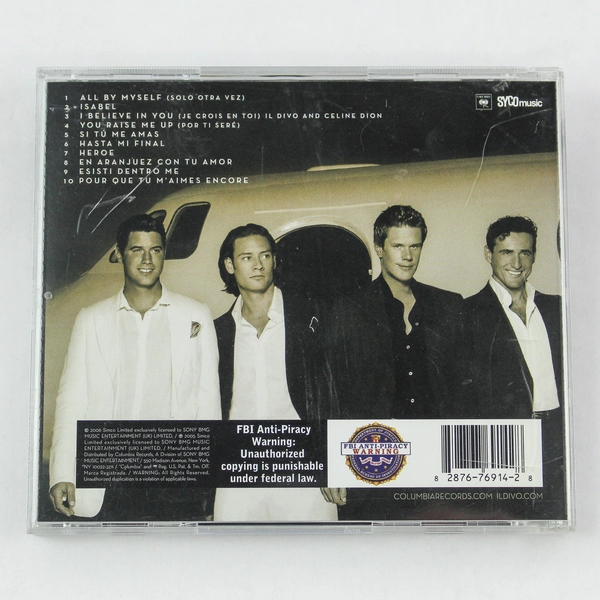 Il Divo Ancora CD 10 Songs 2006 Columbia Pop Classical Music - Good Condition