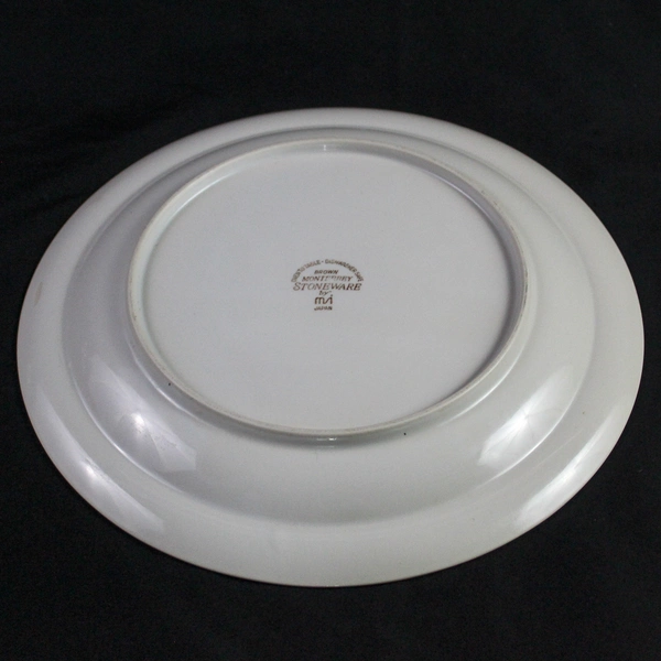 MSI Brown Monterrey Stoneware Serving Platter Oven to Table 12" Diameter
