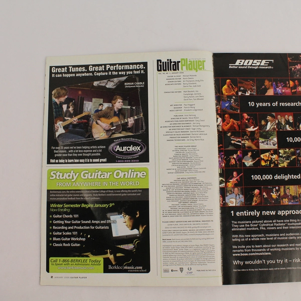 Guitar Player Magazine Jan 2006 Vol 40 No 1 INXS Hot Riffs Good Condition