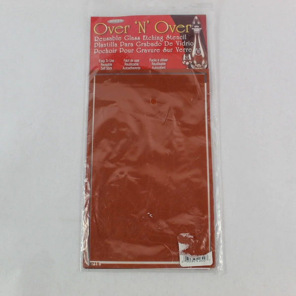 Armour Over 'N' Over Reusable Glass Etching Stencil 8"x5" - Sealed Craft Supply