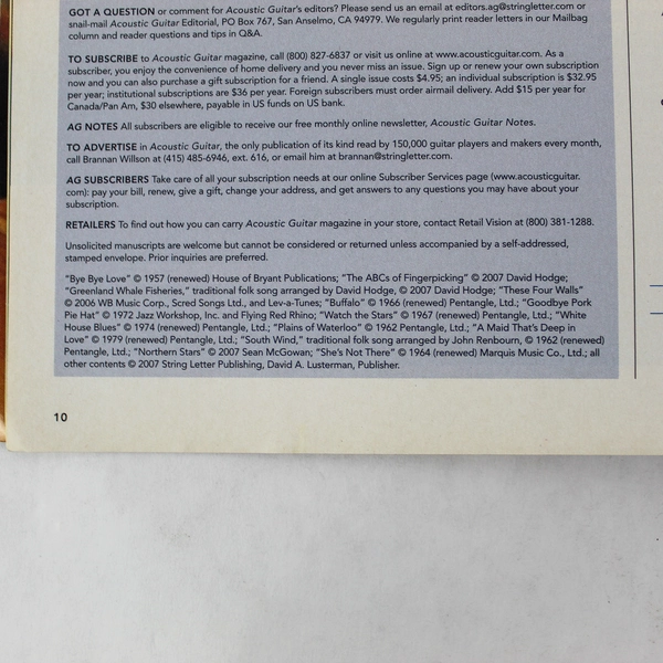 Acoustic Guitar Magazine March 2007 Vol. 17 No. 9 Issue 171