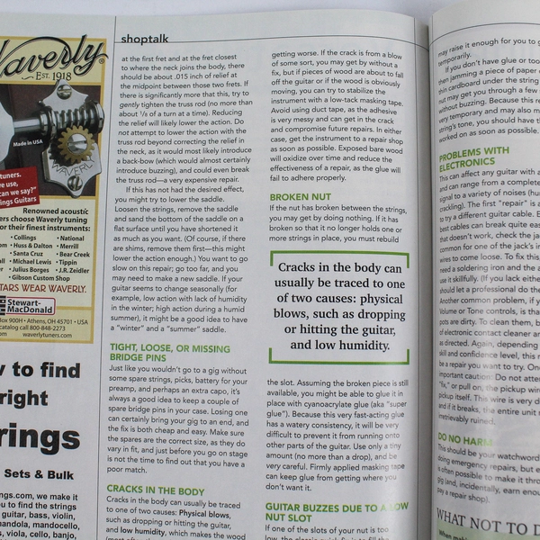 Magazine Acoustic Guitar February 2007 Vol. 17 No. 8 Issue 170 String Letter