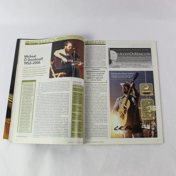 Taj Mahal Acoustic Guitar Magazine Dec 2006 Blues Lessons - Good Condition