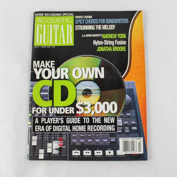 Acoustic Guitar Magazine July 1999 Vol 10 No 1 Issue 179 - Good Condition