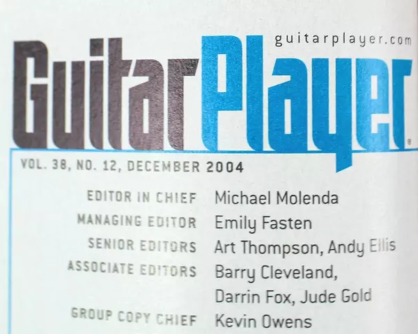 Guitar Player Magazine Dec 2004 Vol 38 No 12 Kenny Wayne Shepherd - Pre-owned