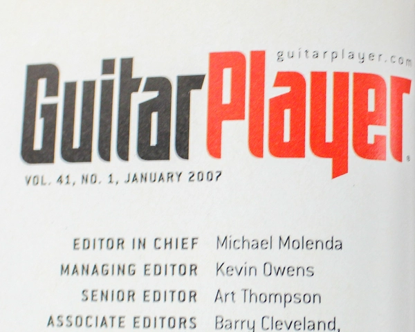 Magazine Guitar Player January 2007 Vol 41 No 1 Newbay Media Fender Surf Green
