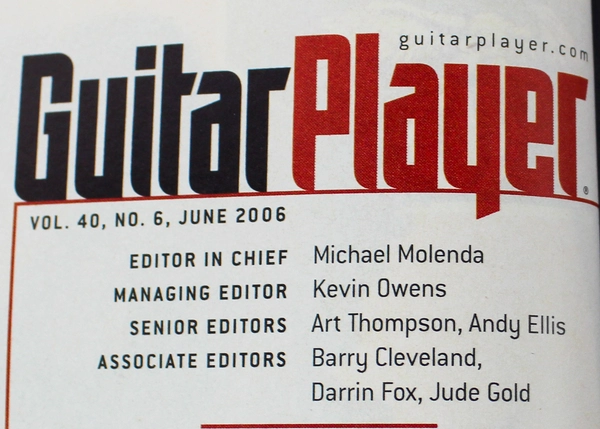 Magazine Guitar Player June 2006 Vol 40 No 6 Newbay Media Zakk Wylde