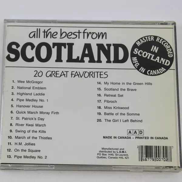 All The Best From Scotland CD - 20 Great Favorites (Pre-Owned)
