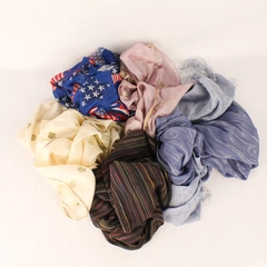 Lot of 5 Pre-owned Women's Scarves for Crafts - Flaws & Fabric Projects