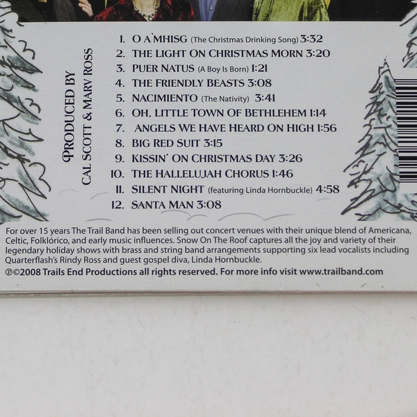 The Trail Band Snow On The Roof CD 2008 - Holiday Classics - Good Condition