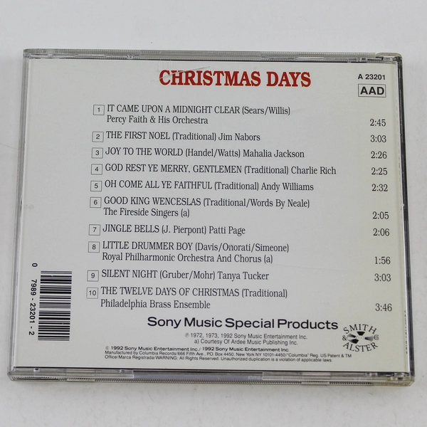 1992 Christmas Days CD Jim Nabors Tanya Tucker Percy Faith
