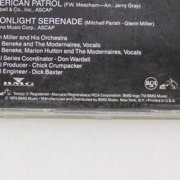 Glenn Miller Pure Gold CD 1975 BMG - Pre-Owned, Untested, Classic Tracks