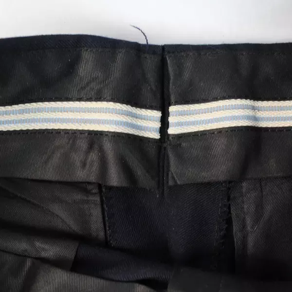 Vintage M & H Navy Blue Woven Trouser Slacks 33" Waist, 32" Inseam, Very Good