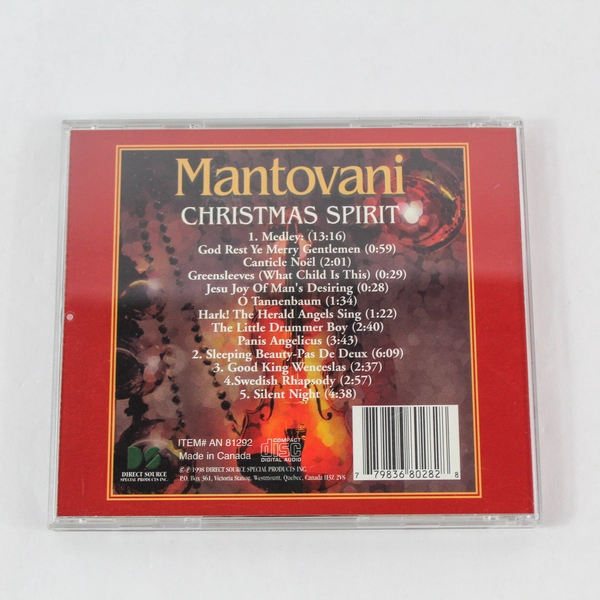 Mantovani Christmas Spirit CD 1998 Direct Source Special Products - Pre-Owned