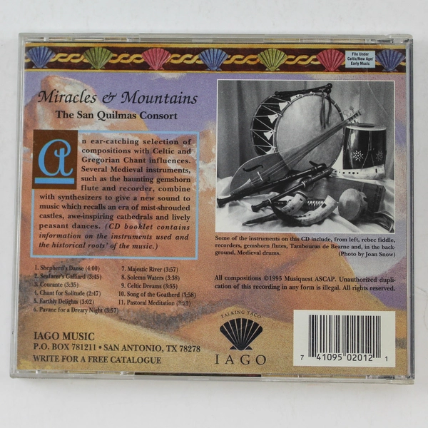 Miracles & Mountains Medieval Flutes CD by San Guilmas Consort 1995
