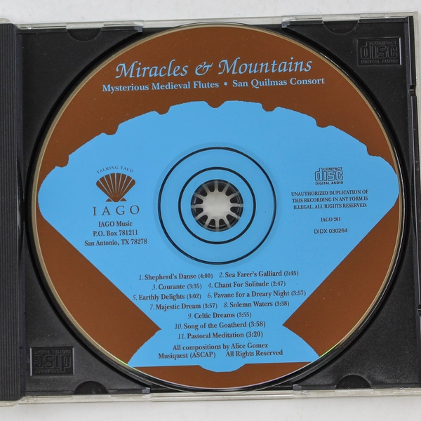 Miracles & Mountains Medieval Flutes CD by San Guilmas Consort 1995