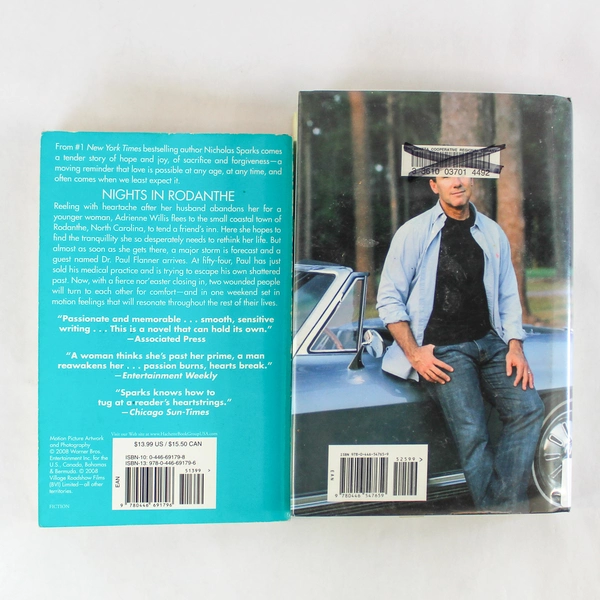 Lot of 2 Nicholas Sparks Romance Novels: Nights in Rodanthe & The Best of Me