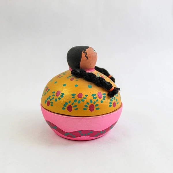 Mexican Art Pottery Terracotta Trinket Dish Handmade Clay Figurine