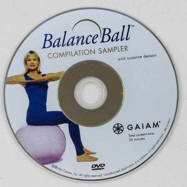 Gaiam Balance Ball Compilation DVD by Suzanne Deason - Good Condition 2004