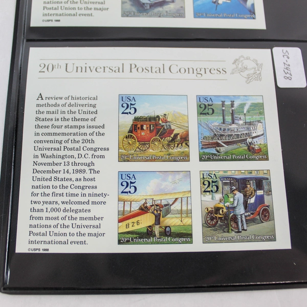 Lot of Two 20th Universal Postal Congress Souviner Sheets SC-C126 SC-2438 Fine