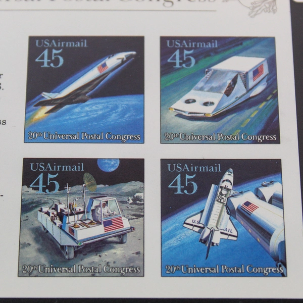 Lot of Two 20th Universal Postal Congress Souviner Sheets SC-C126 SC-2438 Fine