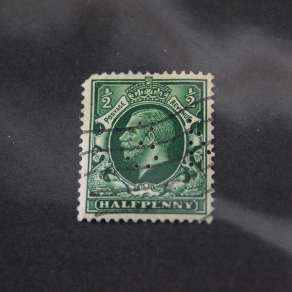 1912 GB 1/2 Half Penny Stamp George V Used Fine Condition Collectible