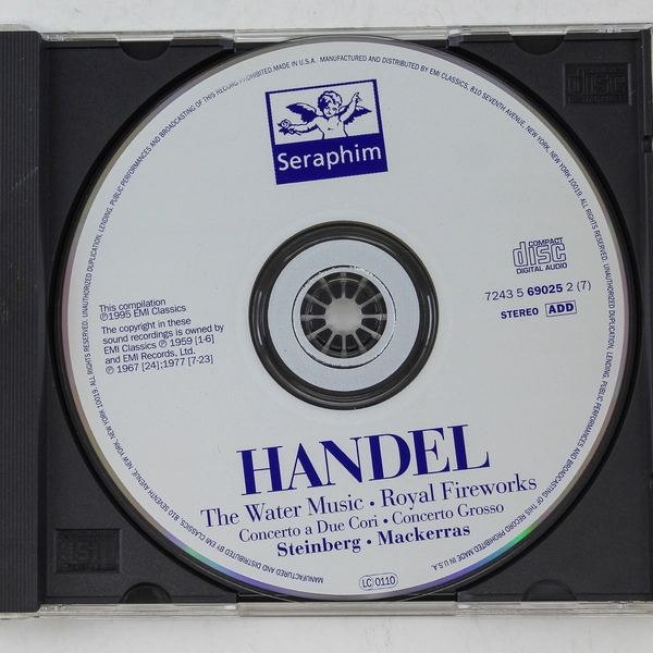 Handel: The Water Music & Royal Fireworks CD EMI Classics - Good Condition