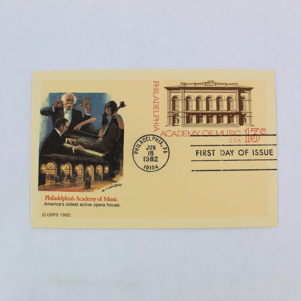 Lot of 10 USPS 1982 First Day Issue Philadelphia Academy of Music Covers