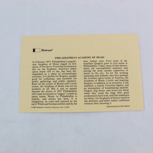 Lot of 10 USPS 1982 First Day Issue Philadelphia Academy of Music Covers