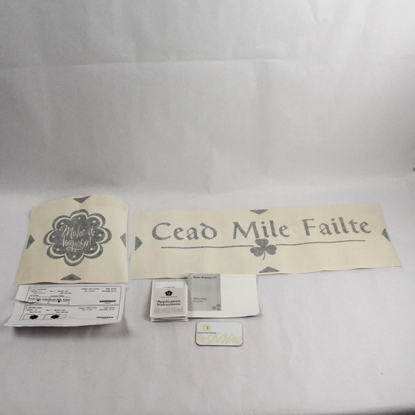 Lot of 2 Upper Case Living Transfers: Cead Mile Failte & Make It Happen