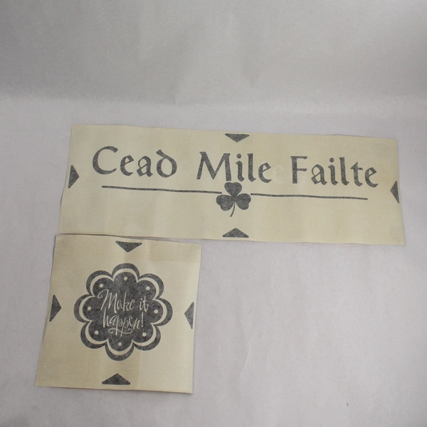 Lot of 2 Upper Case Living Transfers: Cead Mile Failte & Make It Happen