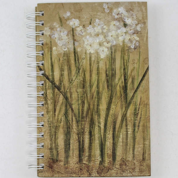 Cheryl Blum Floral Spiral Bound Journal - Good Condition, 6x8.5 inches