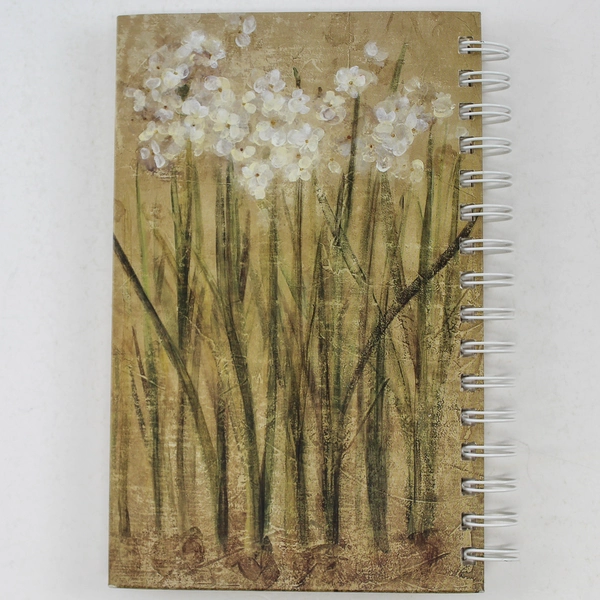 Cheryl Blum Floral Spiral Bound Journal - Good Condition, 6x8.5 inches