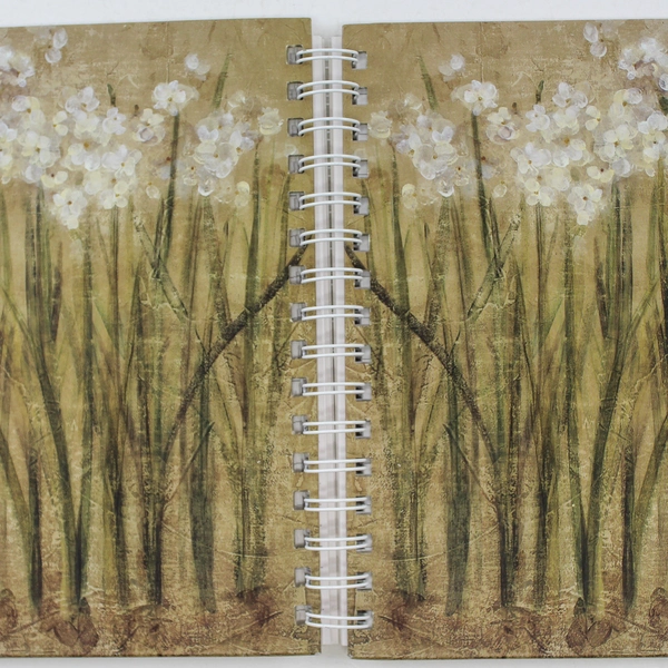 Cheryl Blum Floral Spiral Bound Journal - Good Condition, 6x8.5 inches