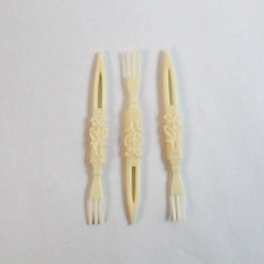 Set of 3 Vintage 1950s Plastic Cocktail Forks Picks - Retro Barware