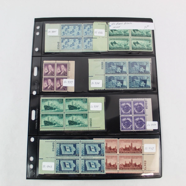 Lot of 8 MNH Plate Blocks SC935 SC936 SC937 SC938 SC939 SC940 SC942 SC943